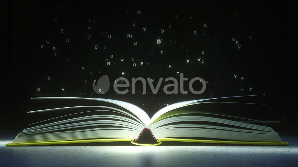 Glowing Letters Vaporize From Open Book Videohive 23565855 Motion Graphics Image 3