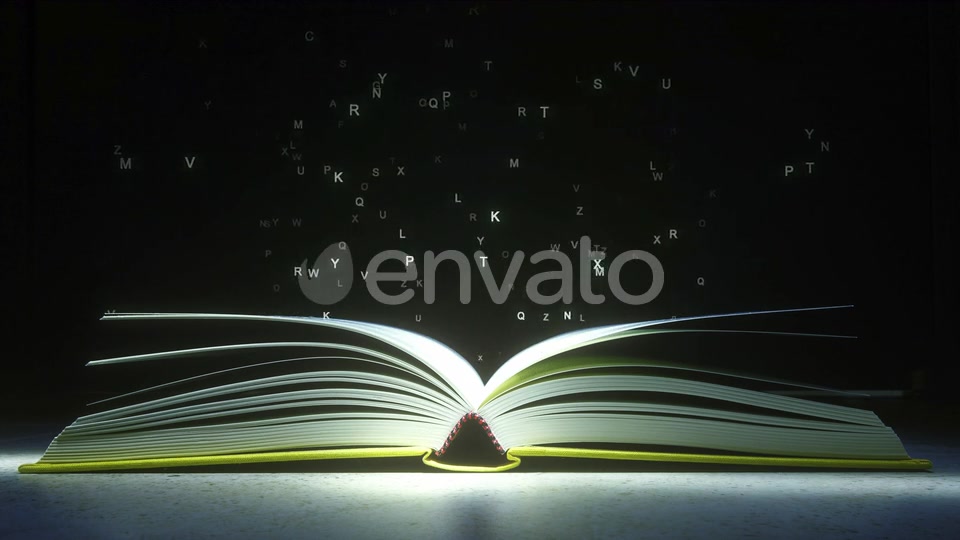 Glowing Letters Vaporize From Open Book Videohive 23565855 Motion Graphics Image 4