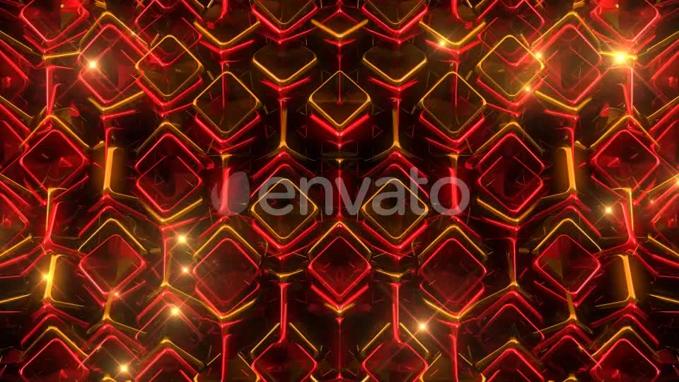 Glowing Red And Yellow Squares Videohive 22198931 Motion Graphics Image 1