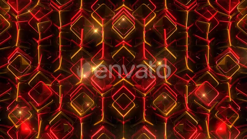 Glowing Red And Yellow Squares Videohive 22198931 Motion Graphics Image 2