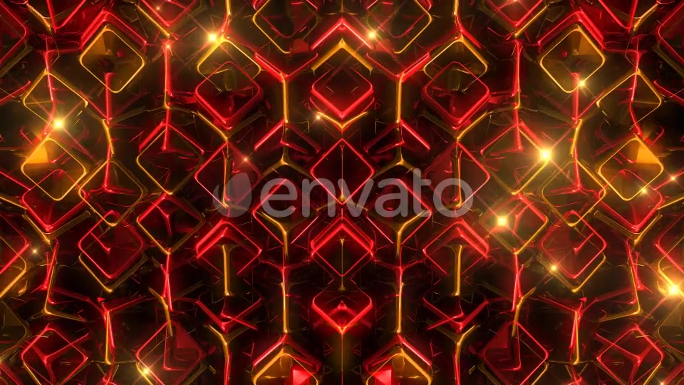 Glowing Red And Yellow Squares Videohive 22198931 Motion Graphics Image 3