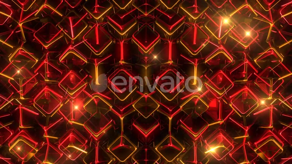 Glowing Red And Yellow Squares Videohive 22198931 Motion Graphics Image 4