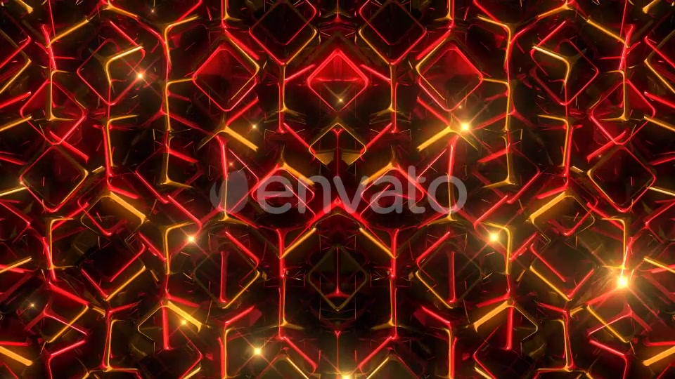 Glowing Red And Yellow Squares Videohive 22198931 Motion Graphics Image 5