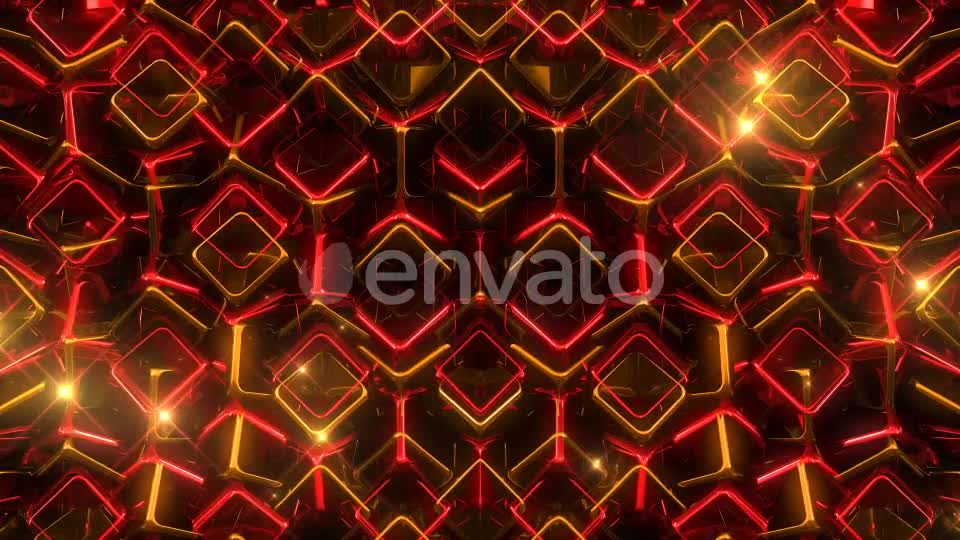 Glowing Red And Yellow Squares Videohive 22198931 Motion Graphics Image 7