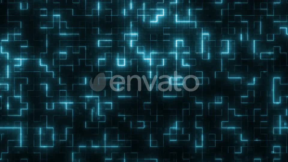 Glowing Technology Maze Loop 4K Videohive 24009183 Motion Graphics Image 1