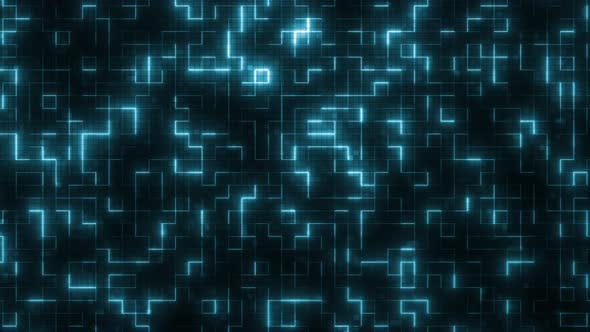 Glowing Technology Maze Loop 4K - Videohive 24009183 Download