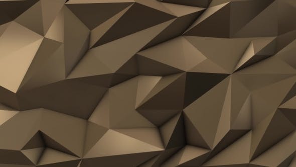 Gold Abstract Low Poly Triangle Field - Videohive Download 21513762