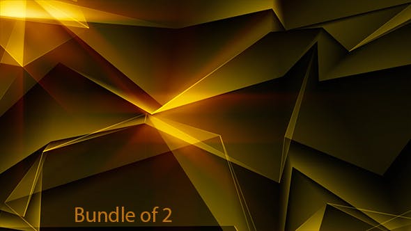 Gold Abstract Polygonal Background Loop - 21266440 Videohive Download