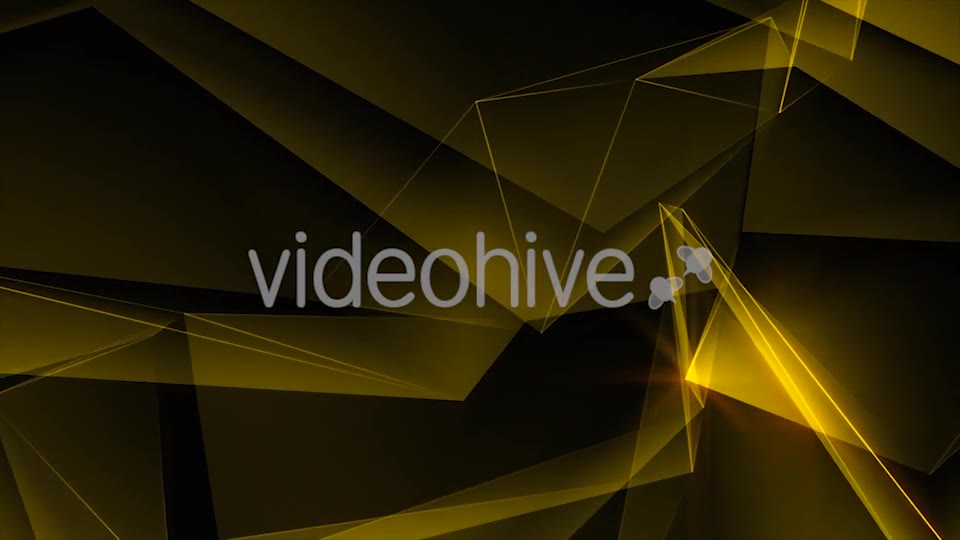 Gold Abstract Polygonal Background Loop Videohive 21290574 Motion Graphics Image 2