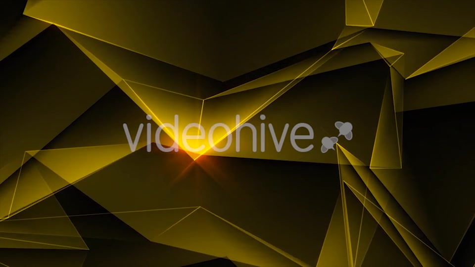 Gold Abstract Polygonal Background Loop Videohive 21290574 Motion Graphics Image 4