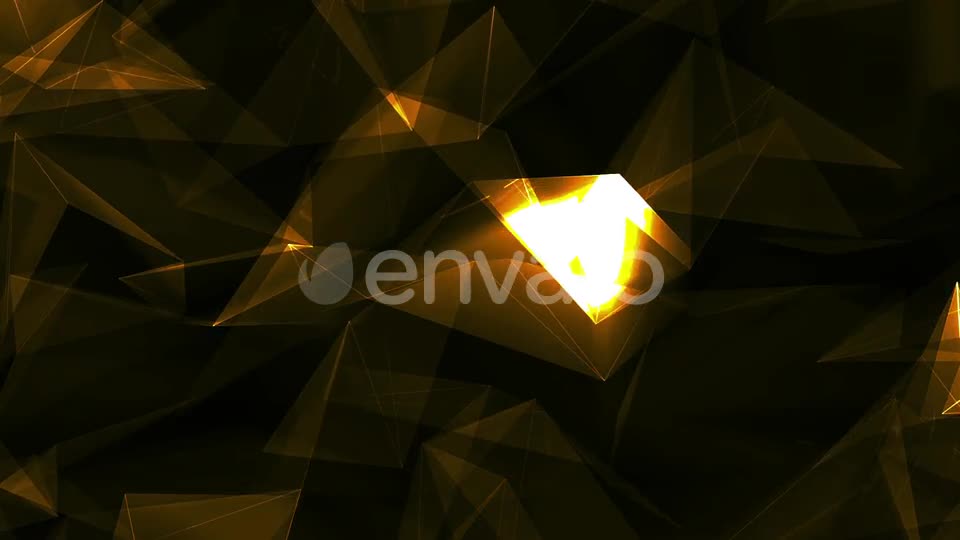 Gold Abstract Polygonal Background Loop Videohive 24291882 Motion Graphics Image 1