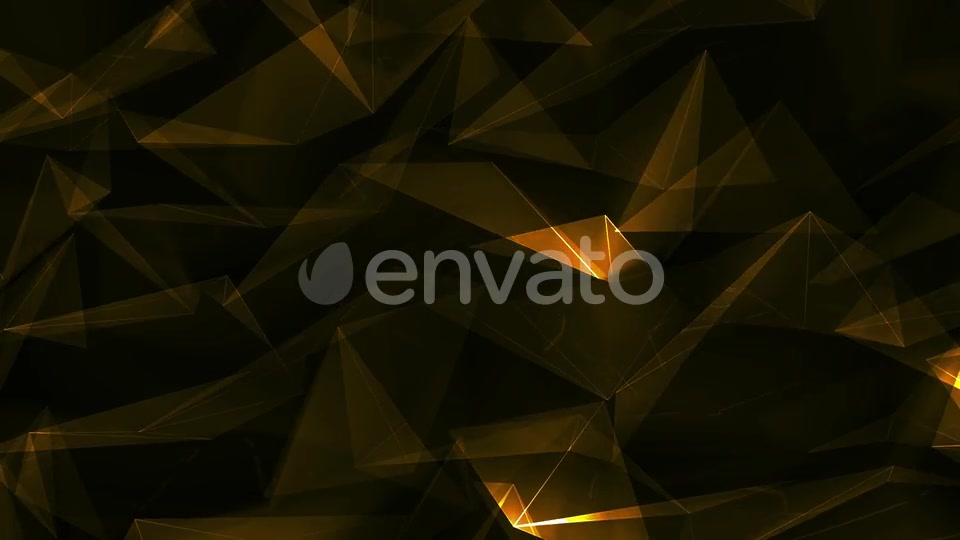 Gold Abstract Polygonal Background Loop Videohive 24291882 Motion Graphics Image 2
