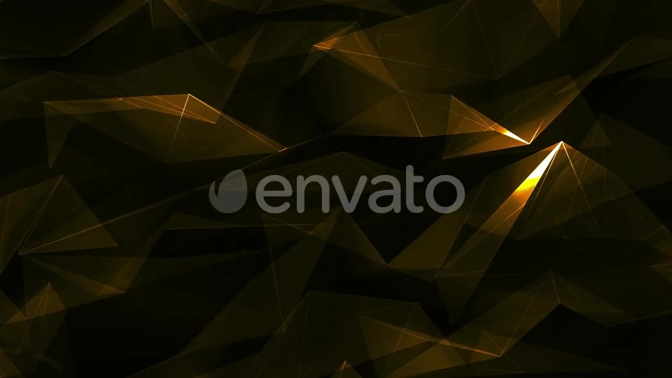 Gold Abstract Polygonal Background Loop Videohive 24291882 Motion Graphics Image 3