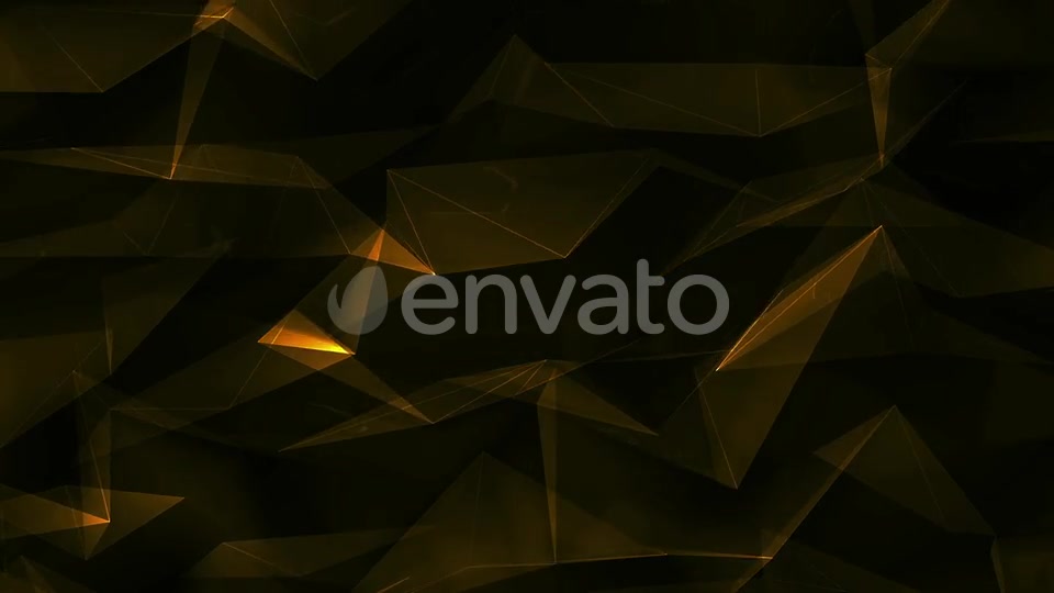 Gold Abstract Polygonal Background Loop Videohive 24291882 Motion Graphics Image 4