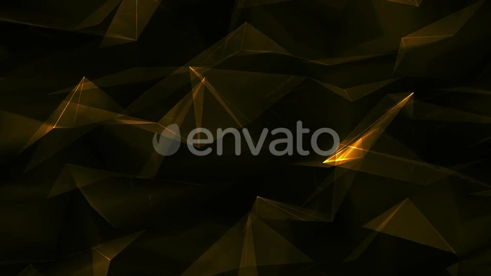 Gold Abstract Polygonal Background Loop Videohive 24291882 Motion Graphics Image 5