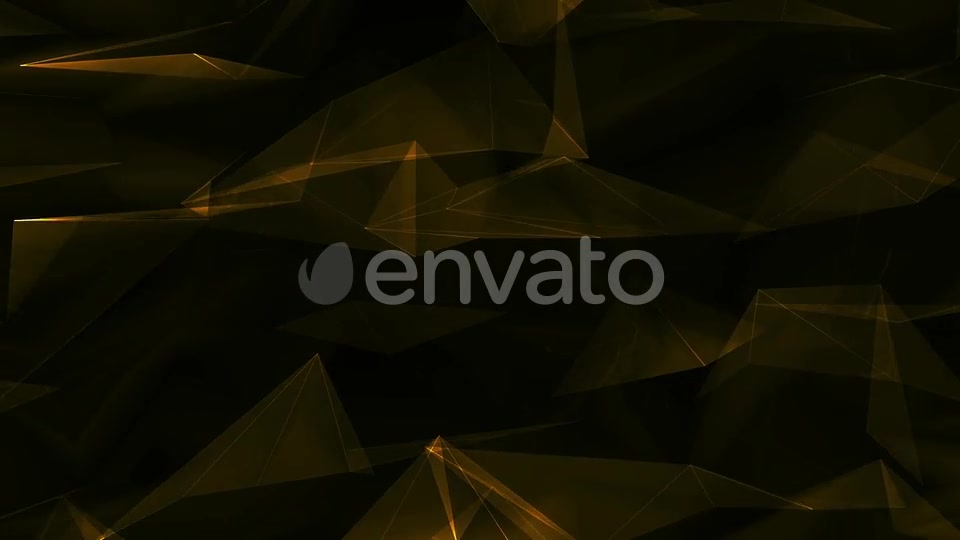 Gold Abstract Polygonal Background Loop Videohive 24291882 Motion Graphics Image 7