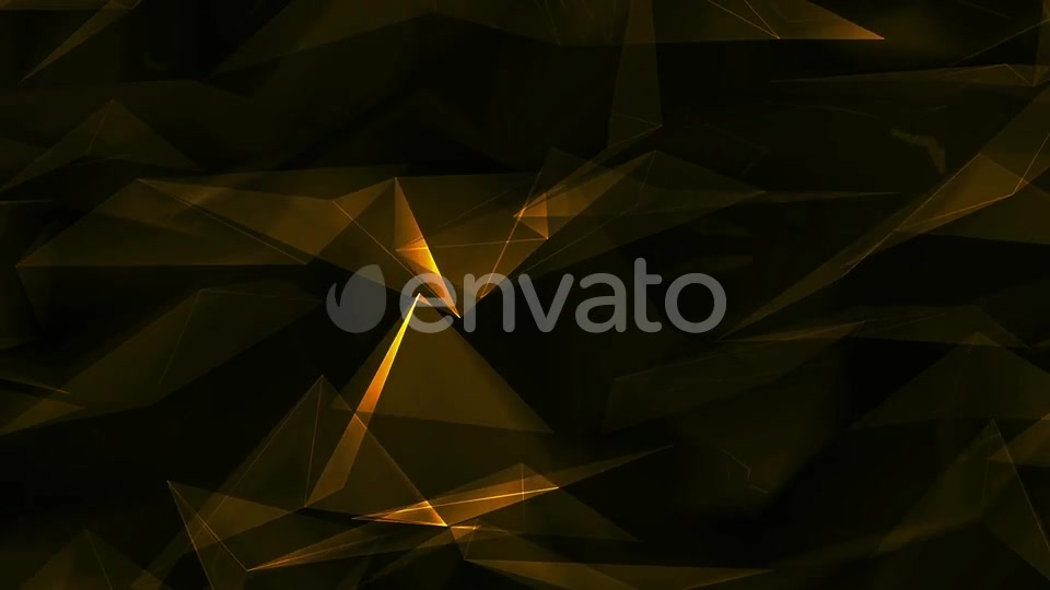 Gold Abstract Polygonal Background Loop Videohive 24291882 Motion Graphics Image 8