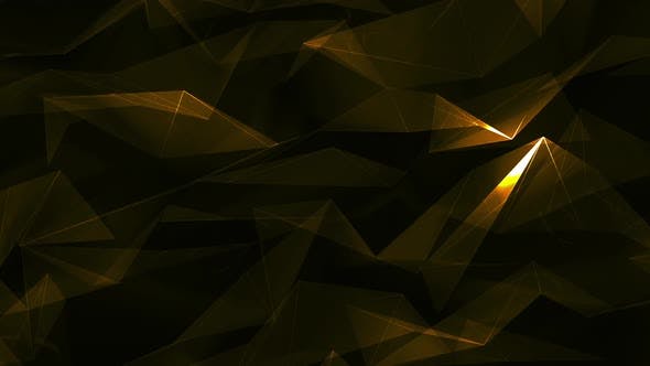 Gold Abstract Polygonal Background Loop - Videohive 24291882 Download
