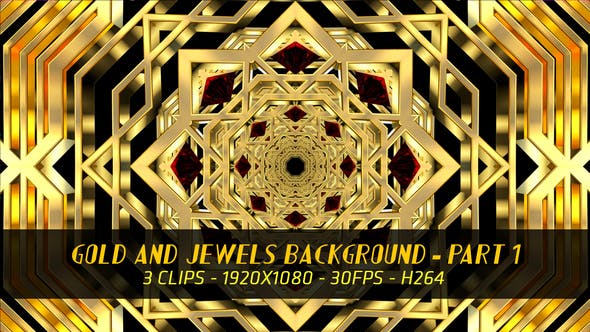 Gold And Jewels Backgrounds Part 1 - Videohive Download 21907644