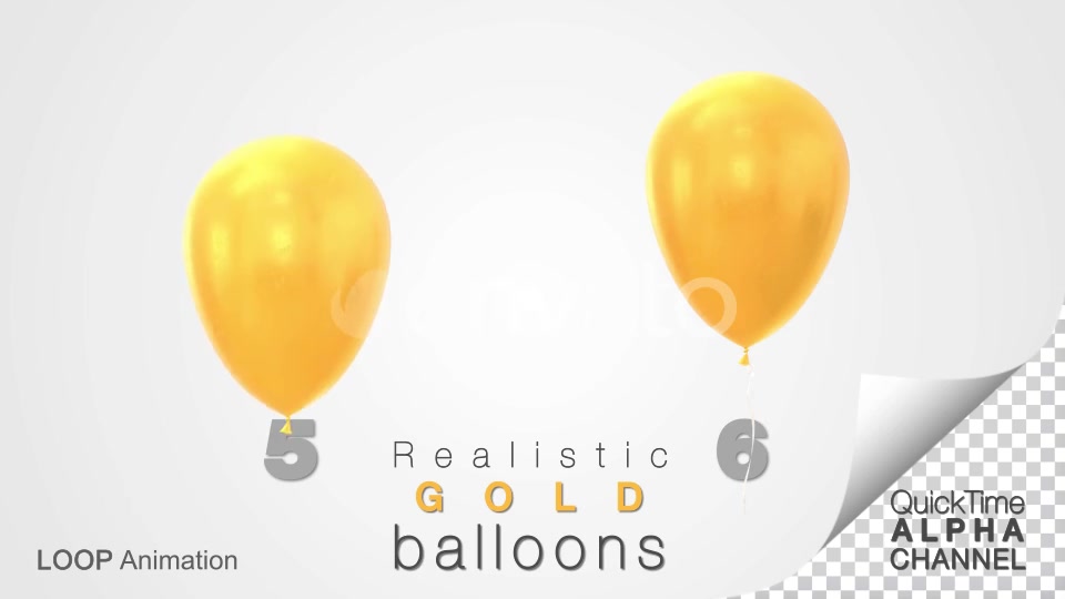 Gold Balloons Videohive 25002901 Motion Graphics Image 10