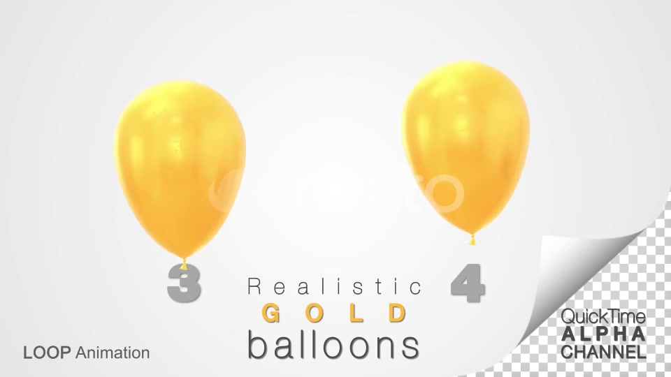 Gold Balloons Videohive 25002901 Motion Graphics Image 6
