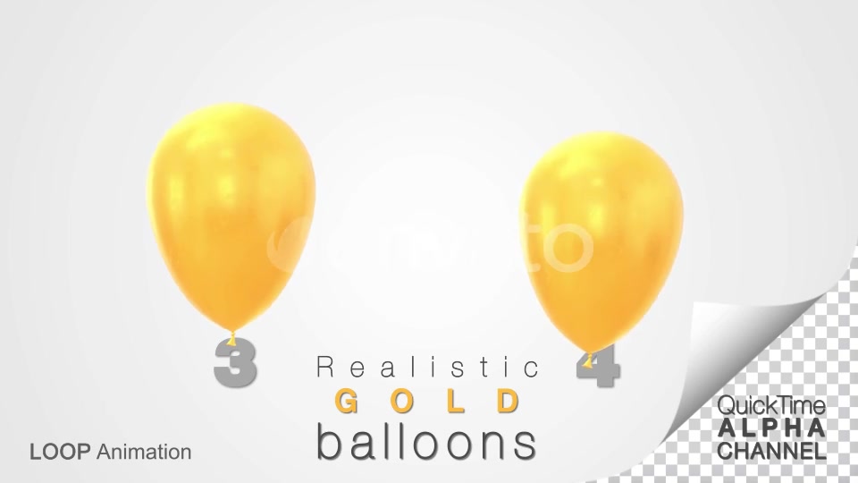 Gold Balloons Videohive 25002901 Motion Graphics Image 7