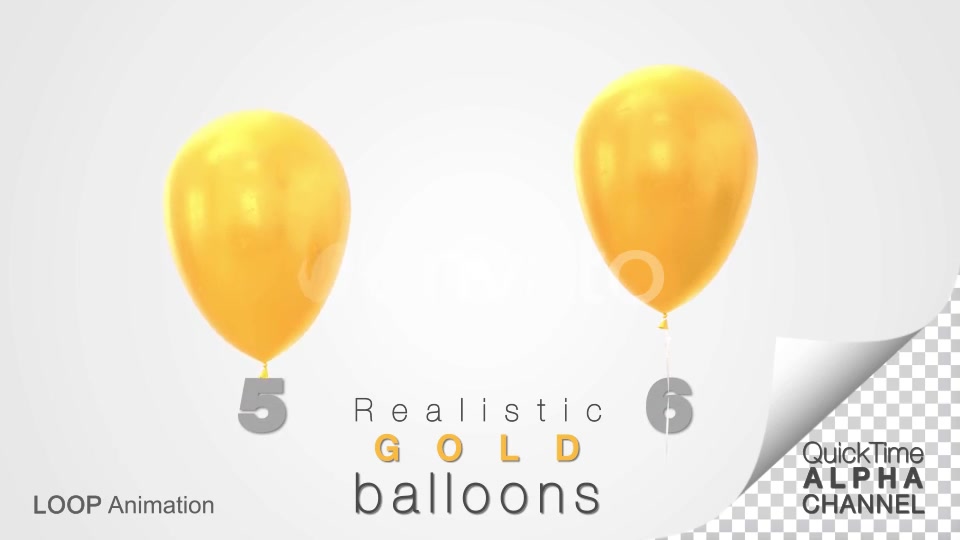 Gold Balloons Videohive 25002901 Motion Graphics Image 9