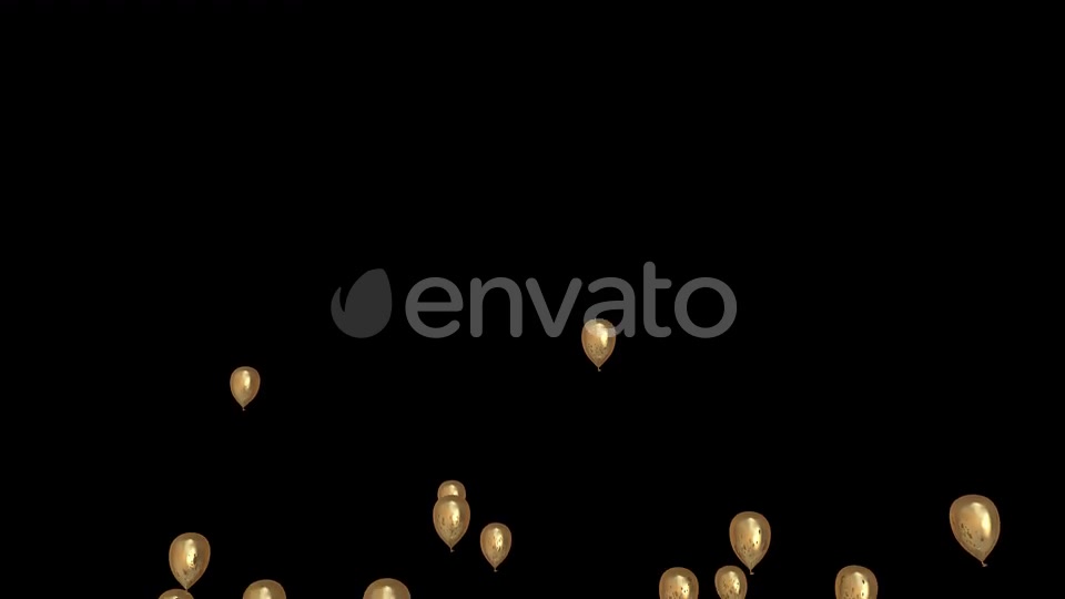 Gold Celebration Event Balloons Videohive 22639545 Motion Graphics Image 3