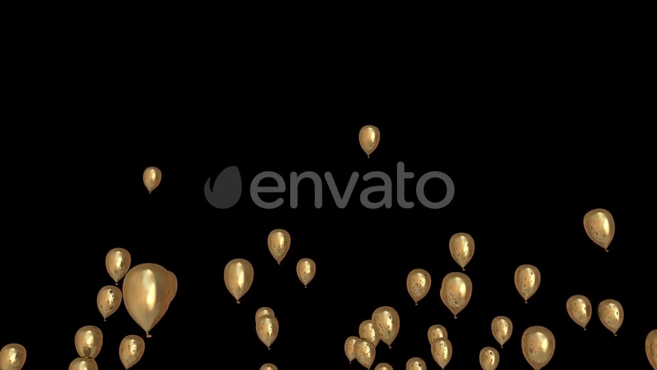 Gold Celebration Event Balloons Videohive 22639545 Motion Graphics Image 4