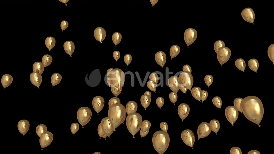 Gold Celebration Event Balloons Videohive 22639545 Motion Graphics Image 6