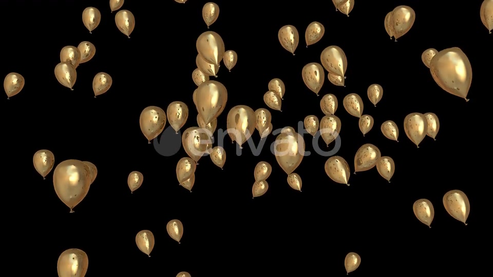 Gold Celebration Event Balloons Videohive 22639545 Motion Graphics Image 7