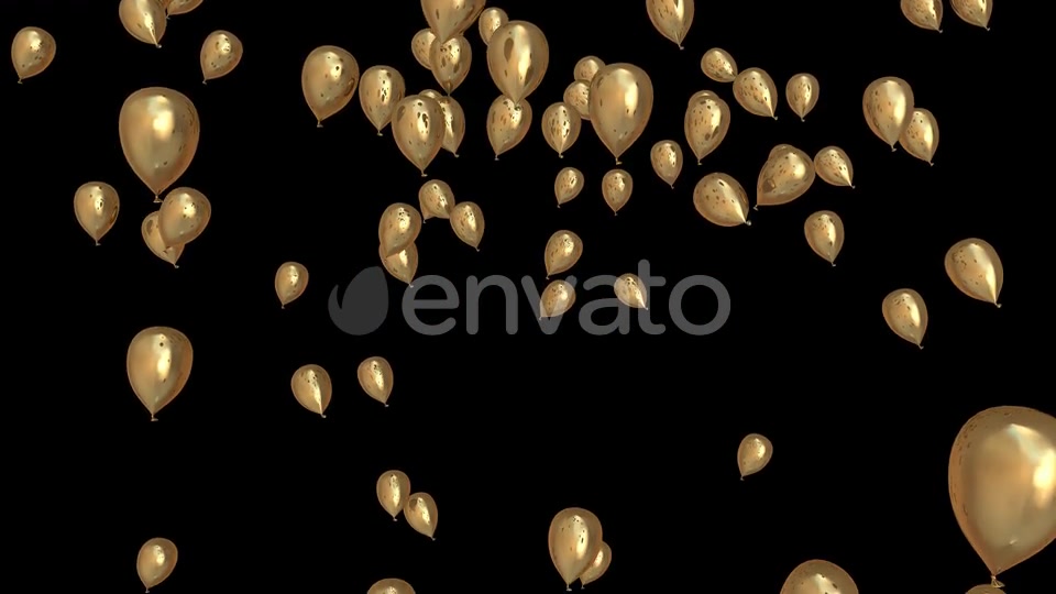 Gold Celebration Event Balloons Videohive 22639545 Motion Graphics Image 8
