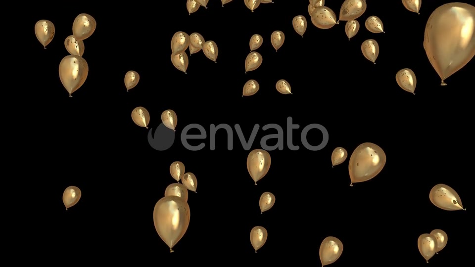 Gold Celebration Event Balloons Videohive 22639545 Motion Graphics Image 9