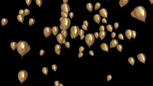 Gold Celebration Event Balloons - 22639545 Download Videohive
