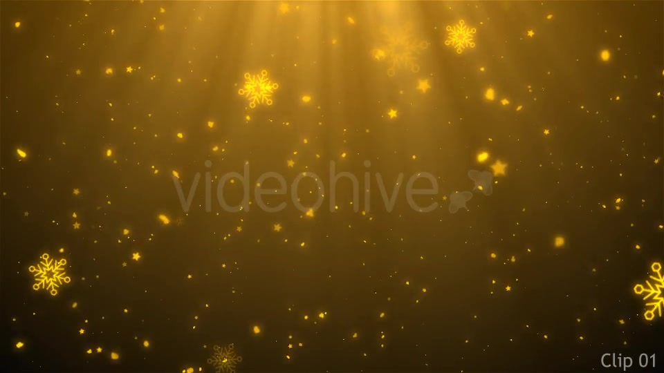 Gold Christmas And Snowflakes Backgrounds Videohive 9474820 Motion Graphics Image 2