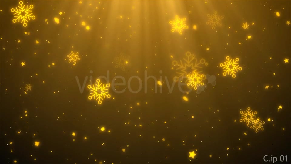 Gold Christmas And Snowflakes Backgrounds Videohive 9474820 Motion Graphics Image 3