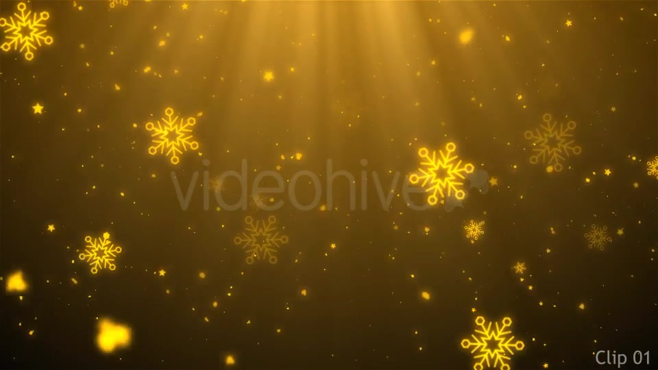 Gold Christmas And Snowflakes Backgrounds Videohive 9474820 Motion Graphics Image 4