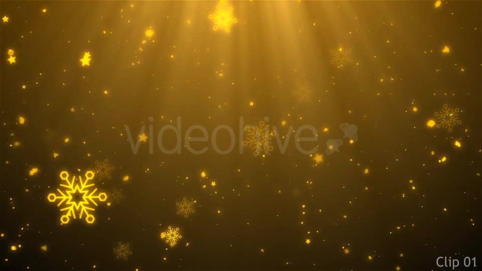 Gold Christmas And Snowflakes Backgrounds Videohive 9474820 Motion Graphics Image 5