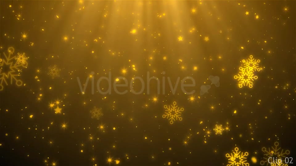 Gold Christmas And Snowflakes Backgrounds Videohive 9474820 Motion Graphics Image 6