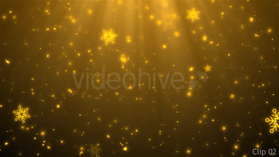 Gold Christmas And Snowflakes Backgrounds Videohive 9474820 Motion Graphics Image 7