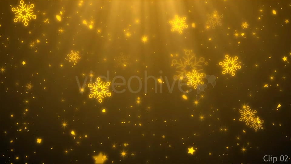 Gold Christmas And Snowflakes Backgrounds Videohive 9474820 Motion Graphics Image 8