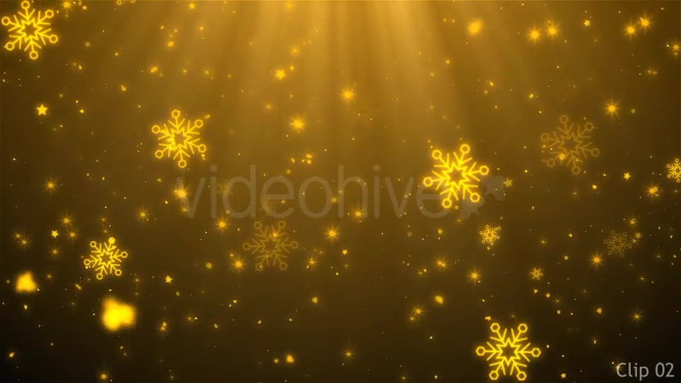 Gold Christmas And Snowflakes Backgrounds Videohive 9474820 Motion Graphics Image 9