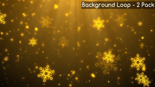 Gold Christmas And Snowflakes Backgrounds - 9474820 Download Videohive