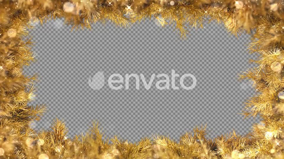 Gold Christmas Frame Videohive 23027039 Motion Graphics Image 1