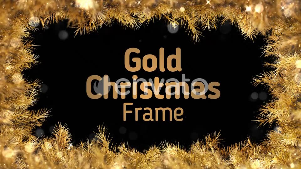 Gold Christmas Frame Videohive 23027039 Motion Graphics Image 2