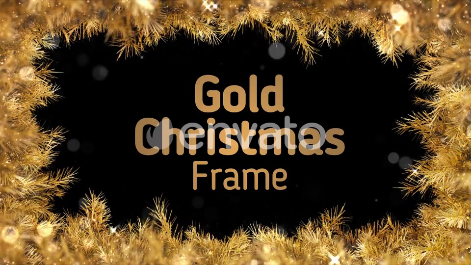 Gold Christmas Frame Videohive 23027039 Motion Graphics Image 3