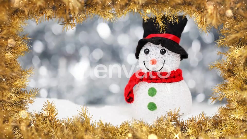 Gold Christmas Frame Videohive 23027039 Motion Graphics Image 4