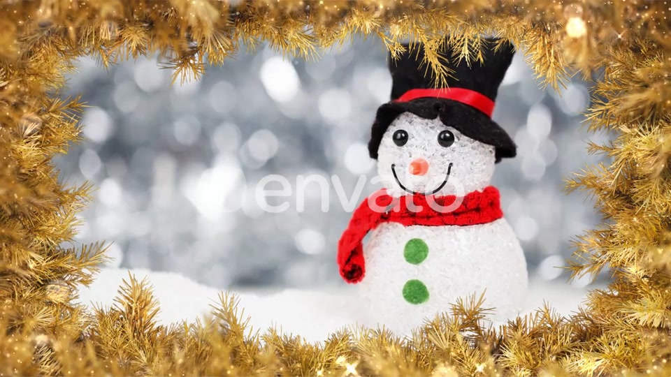 Gold Christmas Frame Videohive 23027039 Motion Graphics Image 5