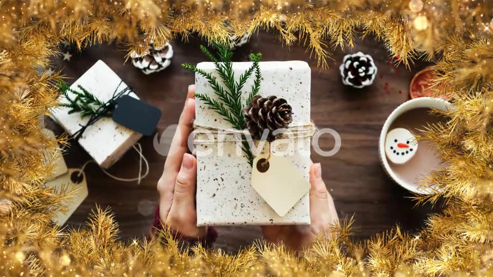 Gold Christmas Frame Videohive 23027039 Motion Graphics Image 6