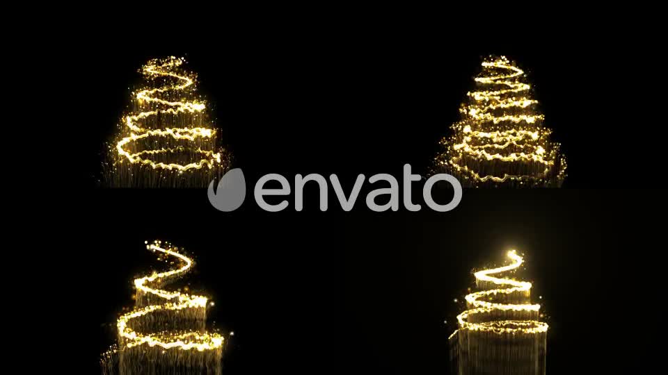Gold Christmas Tree Videohive 22809835 Motion Graphics Image 1